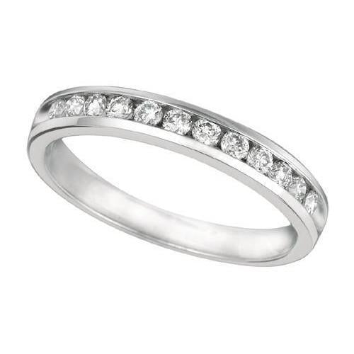 Kanaalinstelling 0,37 Ct. Halve eeuwigheidsband voor diamanten verloving - harrychadent.nl