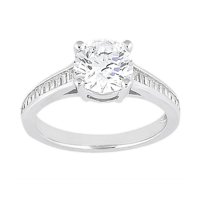 Kanaalinstelling diamant 2.31 karaats Solitaire verlovingsring - harrychadent.nl