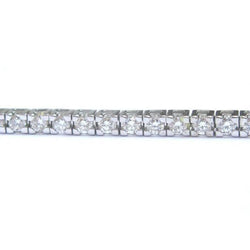 Kanaalset ronde geslepen diamanten armband 5,10 karaat witgoud 14K