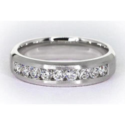 Kanaalset trouwring ronde diamant 1,35 karaat sieraden