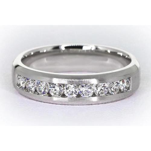 Kanaalset trouwring ronde diamant 1,35 karaat sieraden - harrychadent.nl