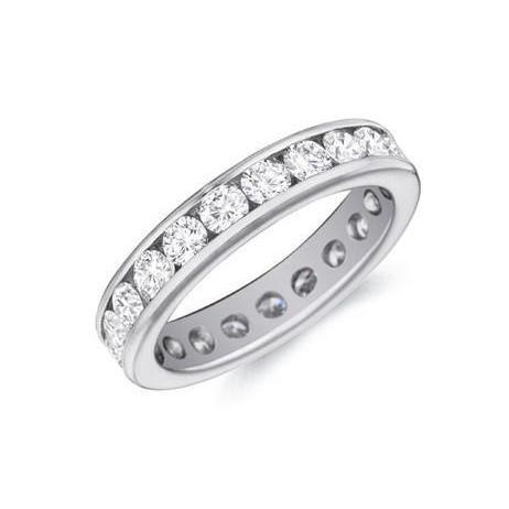 Kanaalset 2,20 ct Ronde Echt Diamanten Trouwring Goud Wit 14K - harrychadent.nl