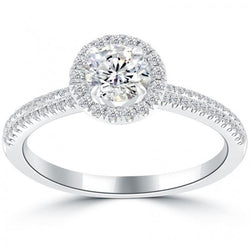 Klassieke verlovingsring 1,66 ct. Natuurlijke ronde diamant wit goud 14K
