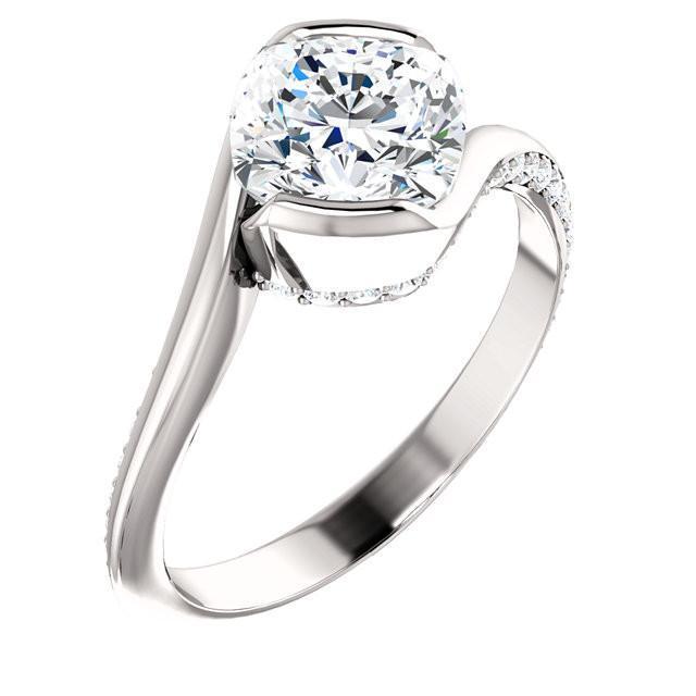 Kussen Diamanten verlovingsring 1,91 karaat witgoud 14K - harrychadent.nl