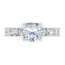 Kussen Jubileumband Ring 4 Karaat Gouden Dames Sieraden Echte Natuurlijke Diamant (Niet labgekweekt)