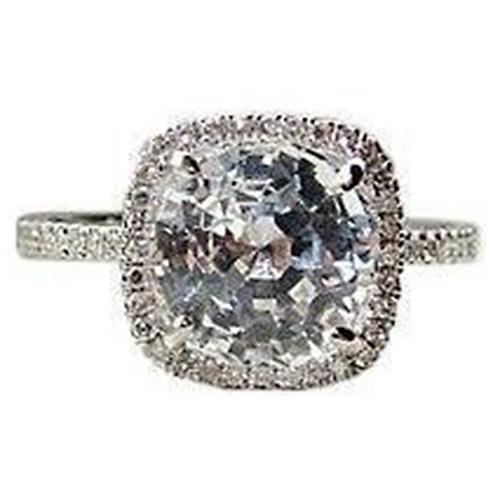 Kussen Old Miner Diamond Halo verlovingsring 1,50 ct witgoud 14K - harrychadent.nl