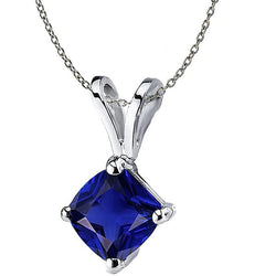 Kussen Sri Lankaanse Sapphire Solitaire Hanger 4 Prong Set 3.50 Karaat