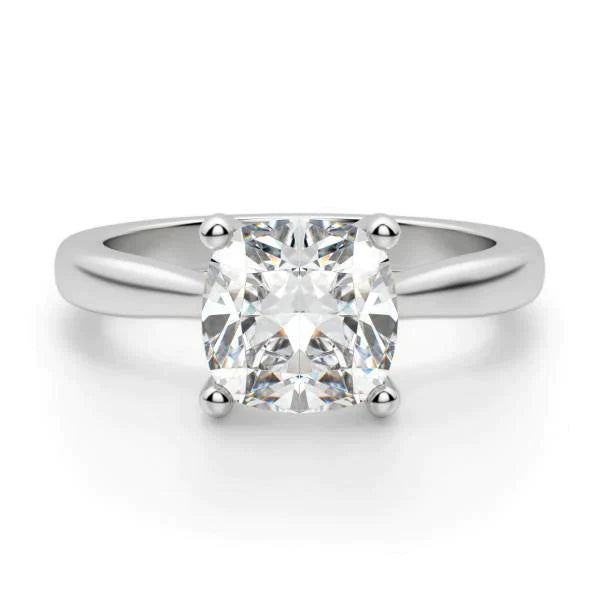 Kussen diamanten solitaire ring