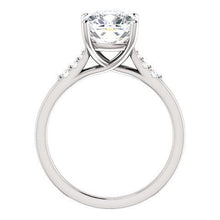 Afbeelding in Gallery-weergave laden, Kussen diamanten verlovingsring met accenten 3.15 karaat sieraden Nieuw - harrychadent.nl

