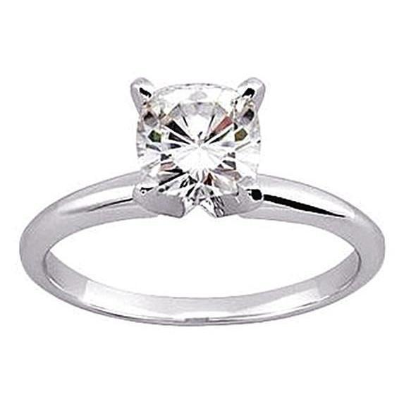 Kussen geslepen diamanten solitaire ring 1,25 ct. Wit goud 14K - harrychadent.nl