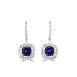 Lady Dangle Oorbellen 4 kt Tanzaniet met diamanten