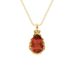Madeira Natural Citrien Dames Ketting Hanger Geel Goud 34 Ct