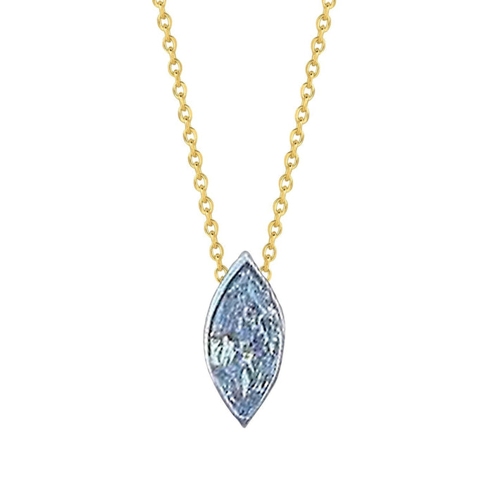 Markiezin geslepen hanger ketting van 1.5 ct met diamanten ring. witgoud - harrychadent.nl