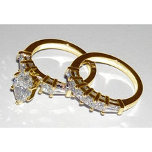 Afbeelding in Gallery-weergave laden, Markiezin geslepen diamanten verlovingsset 2.75 karaat ring - harrychadent.nl
