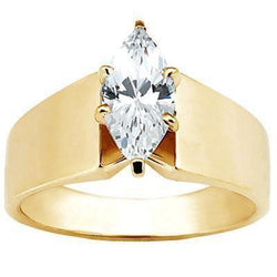 Marquise 1.50 karaat diamanten solitaire verlovingsring geel goud