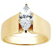 Afbeelding in Gallery-weergave laden, Marquise 1.50 karaat diamanten solitaire verlovingsring geel goud - harrychadent.nl
