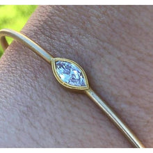 Afbeelding in Gallery-weergave laden, Marquise Echt Diamond Bangle Bezel Set 1 Karaat Geel Goud 14K
