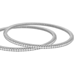 Massief witgoud sprankelende Ronde 2,50 karaat Diamanten Armband