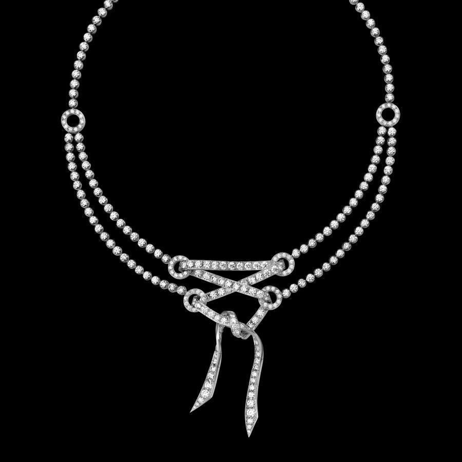Mooie ronde diamanten halsketting 28.30 karaat solide vrouwen sieraden - harrychadent.nl