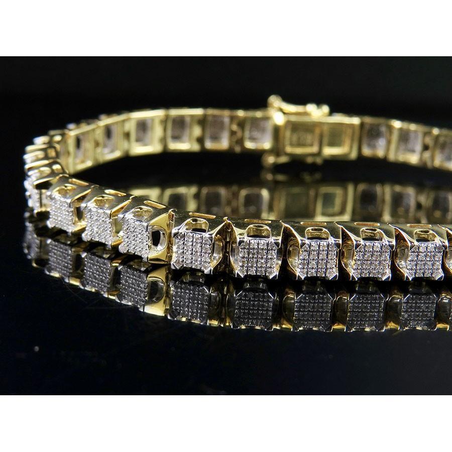 Mooie ronde vorm diamanten heren armband 5.75 karaat 14K goud - harrychadent.nl