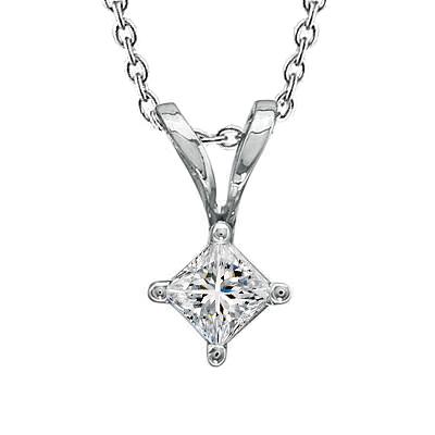 Mooie Prinses Echt Diamanten Halsketting Hanger 1.50 Karaat Witgoud 14K