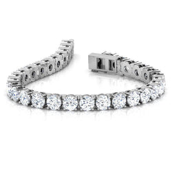 Prachtige Rond Geslepen Natuurlijke uit de aarde gewonnen Diamanten Tennisarmband Fijn Gouden Sieraden 7.5 Karaat
