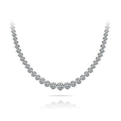 Prachtige Witte Ronde Natuurlijke Diamanten Tennis Collier 12 Karaat Dames Sieraden