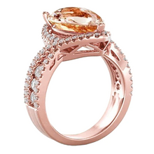 Afbeelding in Gallery-weergave laden, Morganite Cocktail Ring
