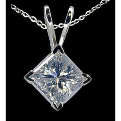 Natuurlijk 1,25 ct. Diamant G Si1 Solitaire Hanger Ketting Wit Goud