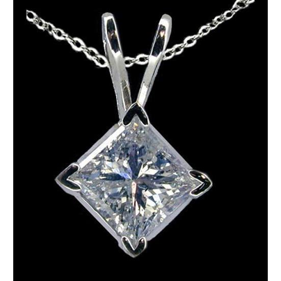 Natuurlijk 1,25 ct. Diamant G Si1 Solitaire Hanger Ketting Wit Goud
