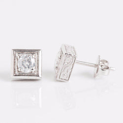 Natuurlijk 1,80 karaat Sprankelende Diamanten Dames Oorknopjes Goud Wit 14K