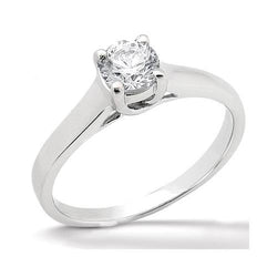 Natuurlijk 1 karaat Diamanten Solitaire Verlovingsring Insteekstijl