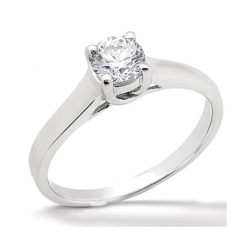 Natuurlijk 1 karaat Diamanten Solitaire Verlovingsring Insteekstijl