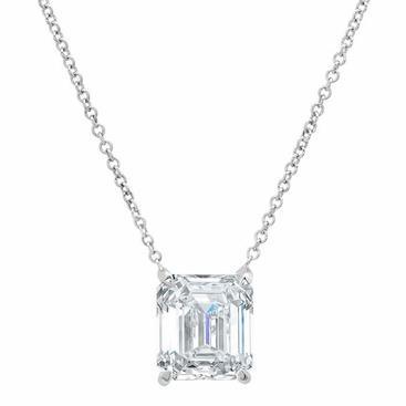 Natuurlijk 1 karaat Smaragd Diamanten Dames Ketting Hanger Wit Goud 14K