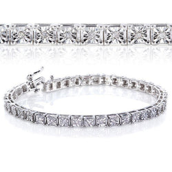 Natuurlijk 2 karaat Ronde Diamanten Dames Tennisarmband