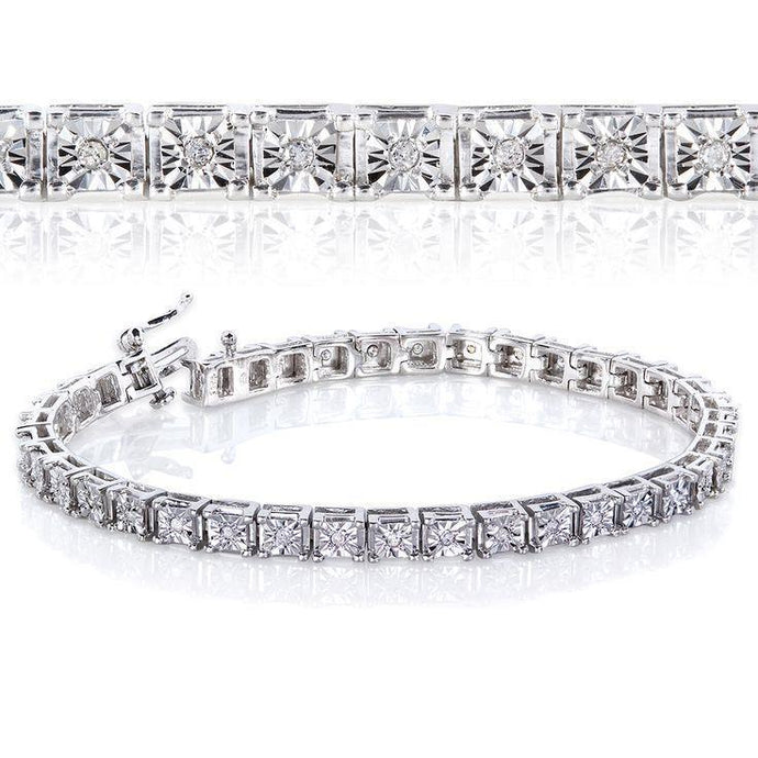 Natuurlijk 2 karaat Ronde Diamanten Dames Tennisarmband