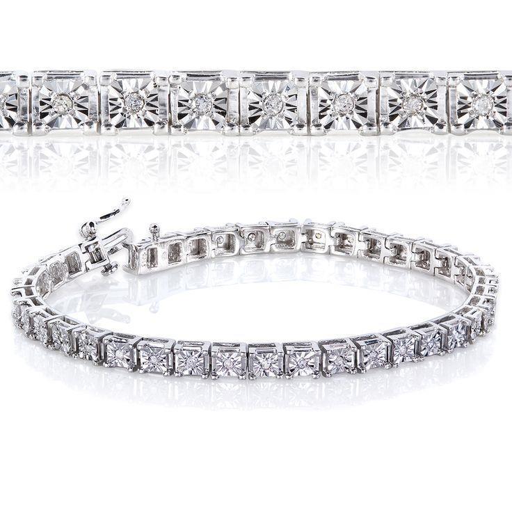 Natuurlijk 2 karaat Ronde Diamanten Dames Tennisarmband