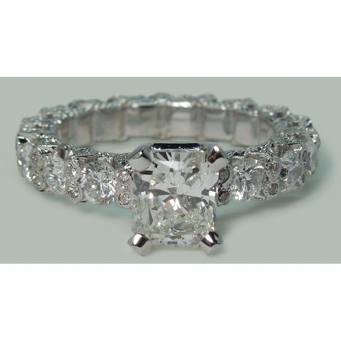 Natuurlijk 3.75 Ct Stralende & Ronde Diamanten Ring Huwelijksverjaardag - harrychadent.nl