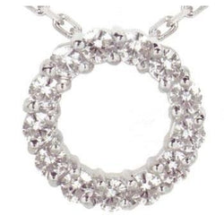 6.50 Karaat Ketting Met Keten Witgoud Cirkel Van Liefde Natuurlijk uit de aarde gewonnen Diamanten Hanger