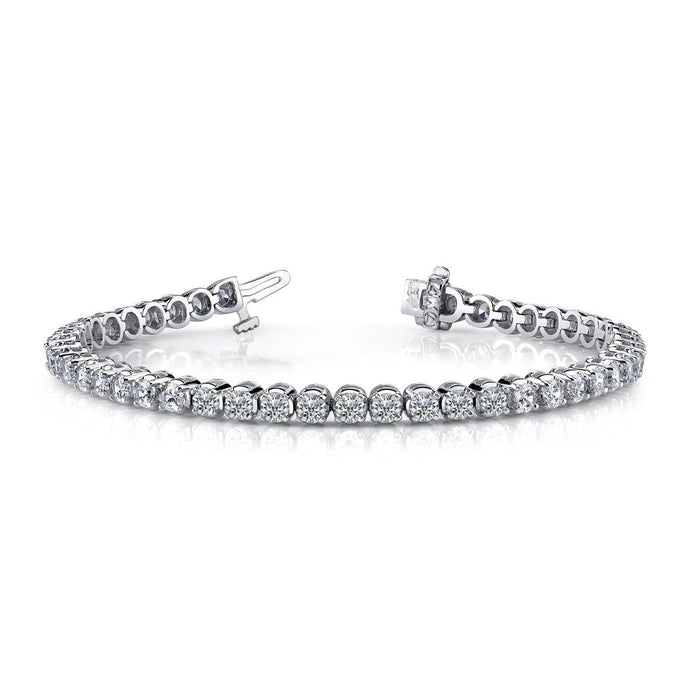 Natuurlijk 6,90 karaat Ronde Geslepen Diamanten Prong Set Tennisarmband - harrychadent.nl