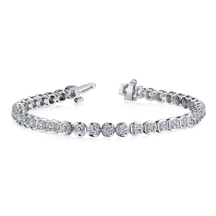 Natuurlijk 6 ct Ronde Diamanten Dames Tennisarmband Witgouden Sieraden - harrychadent.nl