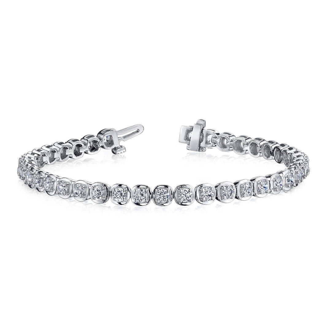 Natuurlijk 6 ct Ronde Diamanten Dames Tennisarmband Witgouden Sieraden - harrychadent.nl