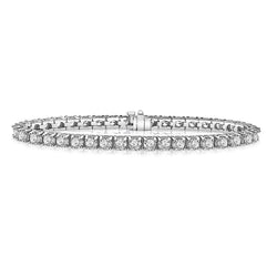 9.50 Karaat Rond Natuurlijk uit de aarde gewonnen Diamanten Tennisarmband Dames Goud