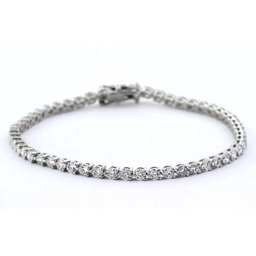 Natuurlijk Dames Diamanten Tennisarmband 4,40 karaat Witgoud 14K - harrychadent.nl