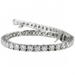 Natuurlijk Prong Set Ronde Diamanten Tennisarmband Vrouwen Gouden Sieraden 7,50 Ct