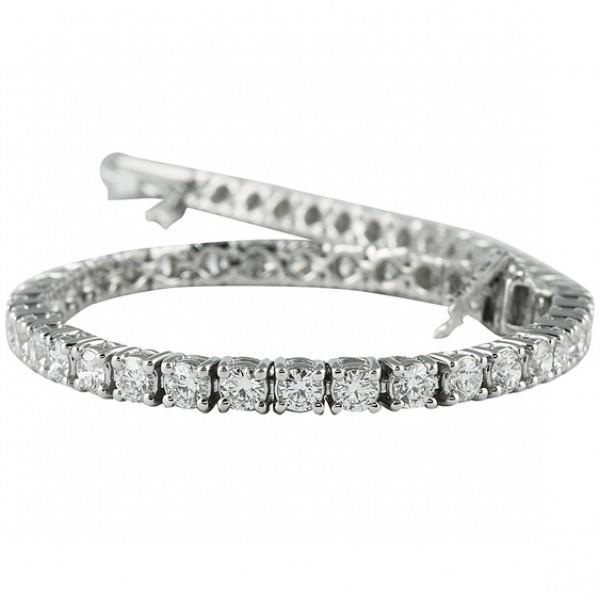 Natuurlijk Prong Set Ronde Diamanten Tennisarmband Vrouwen Gouden Sieraden 7,50 Ct - harrychadent.nl
