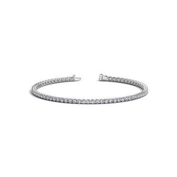 Natuurlijk Ronde Briljant Geslepen 3,50 karaat Diamanten Tennisarmband Goud Wit