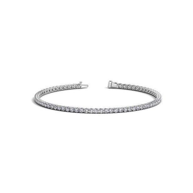Natuurlijk Ronde Briljant Geslepen 3,50 karaat Diamanten Tennisarmband Goud Wit - harrychadent.nl