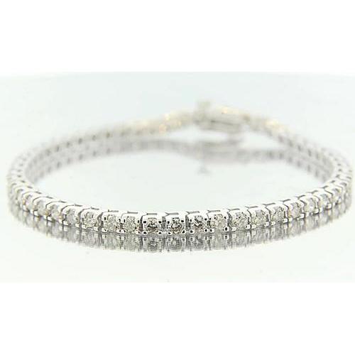 Natuurlijk Ronde Diamanten Armband Met Tandenset 5,40 karaat Witgoud - harrychadent.nl
