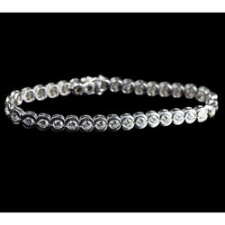 Sprankelende Briljantslijpsel Natuurlijke Diamanten Tennisarmband 7 Karaat Dames Sieraden